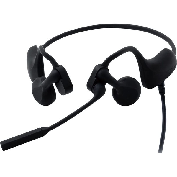 King Jim CMU10 Black Earless Headset "Call Meets (Wired Type)"