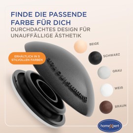 homeXpert homeXpert Trstopper Wand Schwarz selbstklebend [10 Stck] - ? 40 mm - kleiner Wandpuffer fr Wandschutz - Trpuffer Wand fr Transchlag, Trgriffschutz, Trklinken Stopper