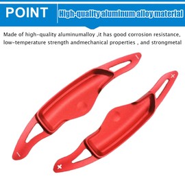 Great-luck Aluminum Steering Wheel Paddle Shifter Extensions Covers Interior Accessories 2Pcs/Set(red) for Hyundai Tucson 2022 2023 Sonata 2020 2021 2022 Santa Cruz 2022 2023