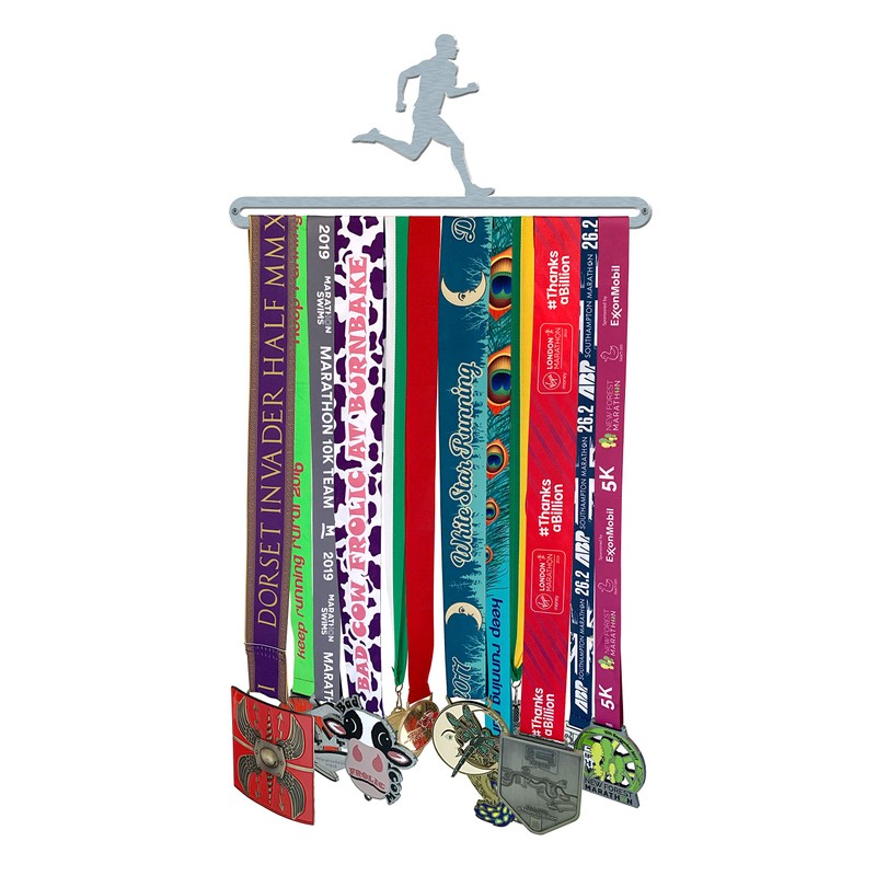 The Medal Hanger Shop | Male Runner | Brushed Stainless