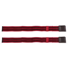 2Pcs Fitness Occlusion Training Band Blood Flow Restriction Training Wrap for Muscle Building Training Red for Arm 64cm