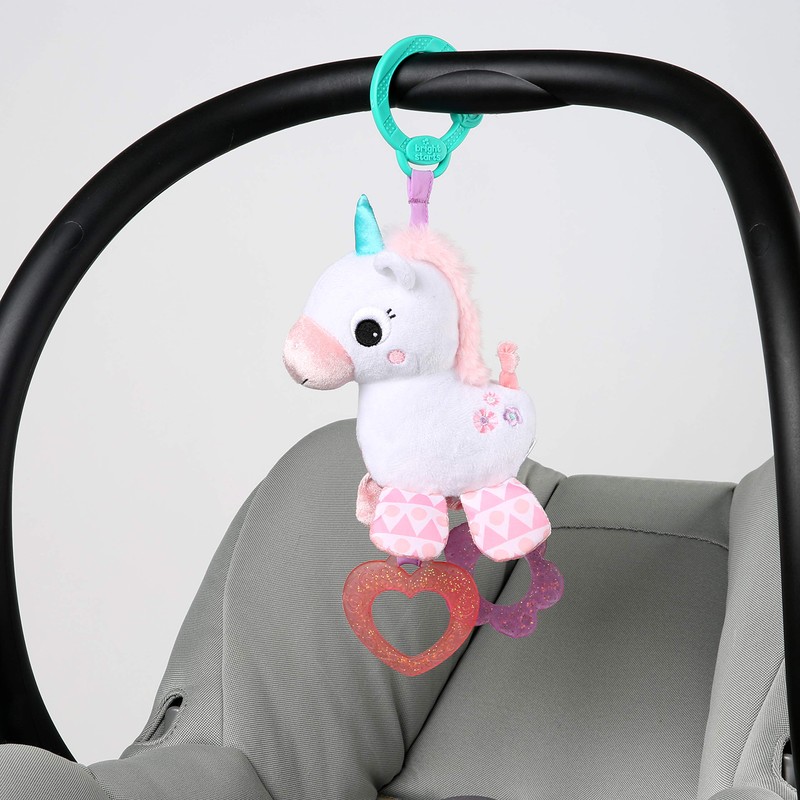 Bright Starts Unicorn Sparkle & Shine Plush Take-Along Stroller or