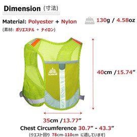 Azarxis Reflective Hydration Backpack, Hydration Vest, Lightweight and Breathable, Marathon Running Backpack for Marathon Running Cycling (Blue with 2 250 ml Water Bottles)