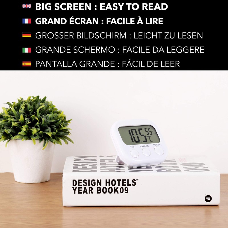 Takit Indoor Thermometer Hygrometer - High Accuracy - Digital Temperature