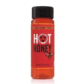 Savannah Bee Company Hot Honey Gluten Free and 100% Pure Honey Infused with Sweet Wildflower Honey and Heat from Scotch Bonnet and Habanero Peppers 12 oz Squeeze Bottle