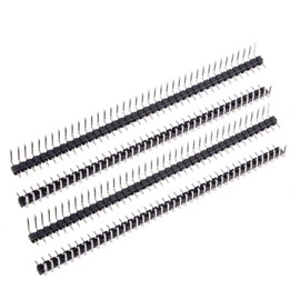 Sourcingmap 5Pcs 2.54mm Pitch 40P Single Row Curved Connector Pin Header Strip for Prototype Shield
