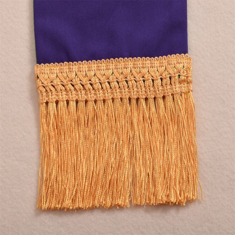 BLESSUME Church Pastor Reversible Stole with Tassels (Purple & Green)