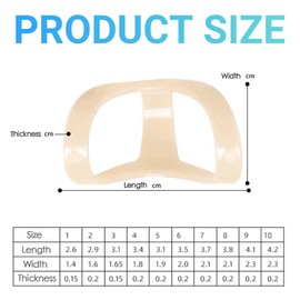 OYZOQ 10 Stück Fingerschiene, Fingerschutz Ovale Fingerschiene Kunststoff wasserdicht Mallet-Finger Splint für Schlegelfinge, Arthritis Finger, Fingergelenkschutz, Mallet-Fingerschiene (1~10)