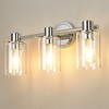 ALAISLYC 3 Light Bathroom Wall Light Fixtures Chrome Bathroom Wall