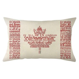 Farmhouse Pillow Covers with Canada Our Home Quotes 12 x 20 Inch Lumbar Pillow Covers Home Decorative Cushion Case for Sofa Couch