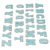 26 Pcs Iron On Letters A to Z Blue Letters