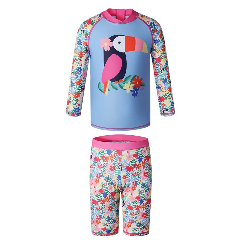 Vivobiniya Kids Swimsuits Toddler Girl Two-Piece Swimsuits with Sun Hats