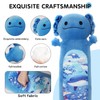 HAIJUNYA 36” Long Axolotl Plush Body Pillow, Cute Blue Ocean