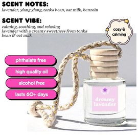 Scented Car Freshener Diffusers Air Fresheners (SELECT YOUR SCENTS):_Dreamy Lavender