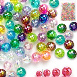 Mbsomnus Pack of 1800 Beads for Threading 6 mm Craft Beads Colourful Beads for Threading with Hole Acrylic Beads for Bracelets DIY Jewellery Making Necklaces Clothing Crafts (15 Colours)