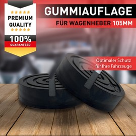 Rubber Pad for Car Jack Universal for Trolley Jack and Car Lifting Platforms - Trolley Jack Pads (105 mm Diameter)