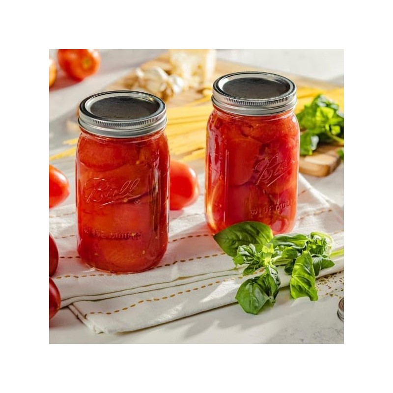 Ball Mason Wide Mouth Jars with Lids and Bands, Set