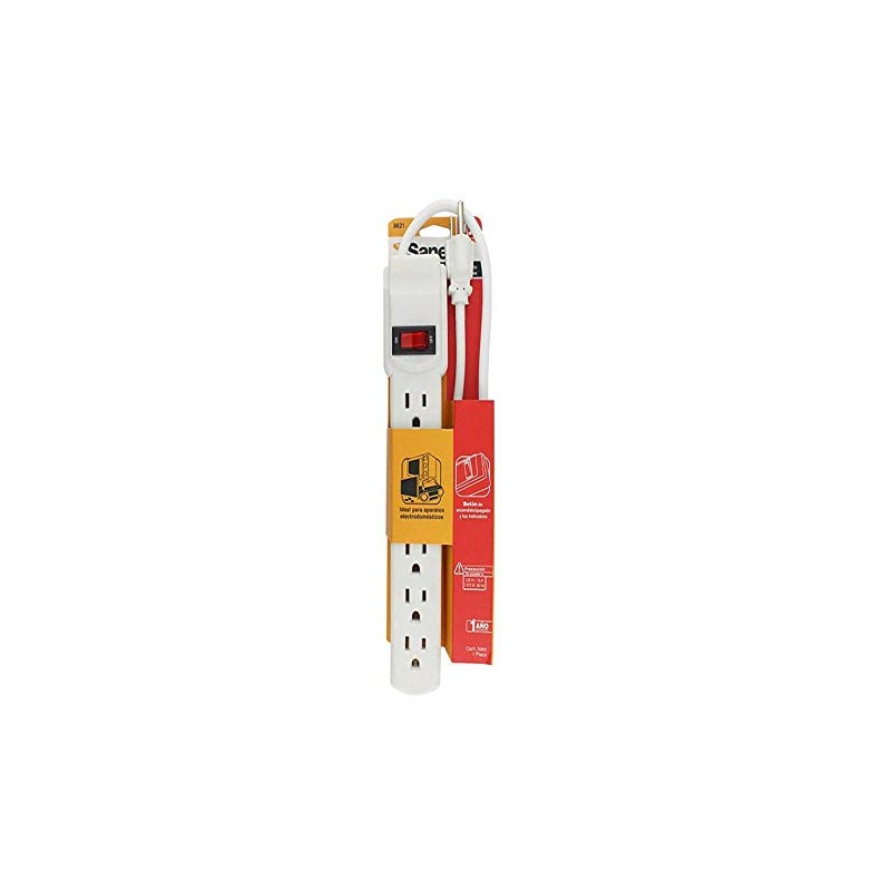 Santul Barra multicontacto de 6 entradas, Cable de : 0.6m