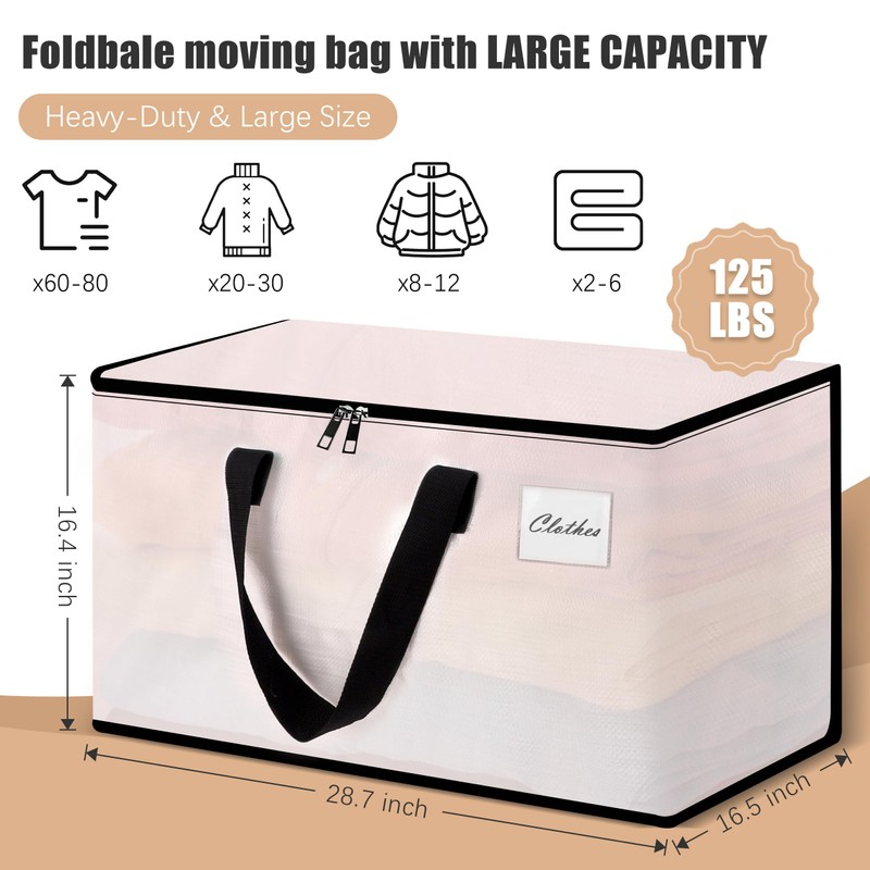 NATURELUX Heavy Duty Moving Bags - Extra Large Packing Bags