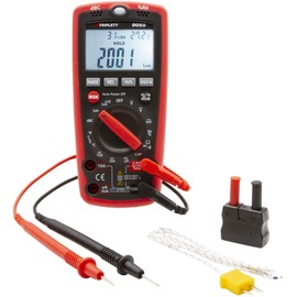 Triplett 6-in-1 CAT IV 4000 Digital Multimeter and Multi-Tester - Sound Level, Light Level, Humidity, Temperature, AC/DC Voltage, AC/DC Current, Resistance, Continuity, Diode Test, Capacitance, Frequency, and Duty Cycle (9055)