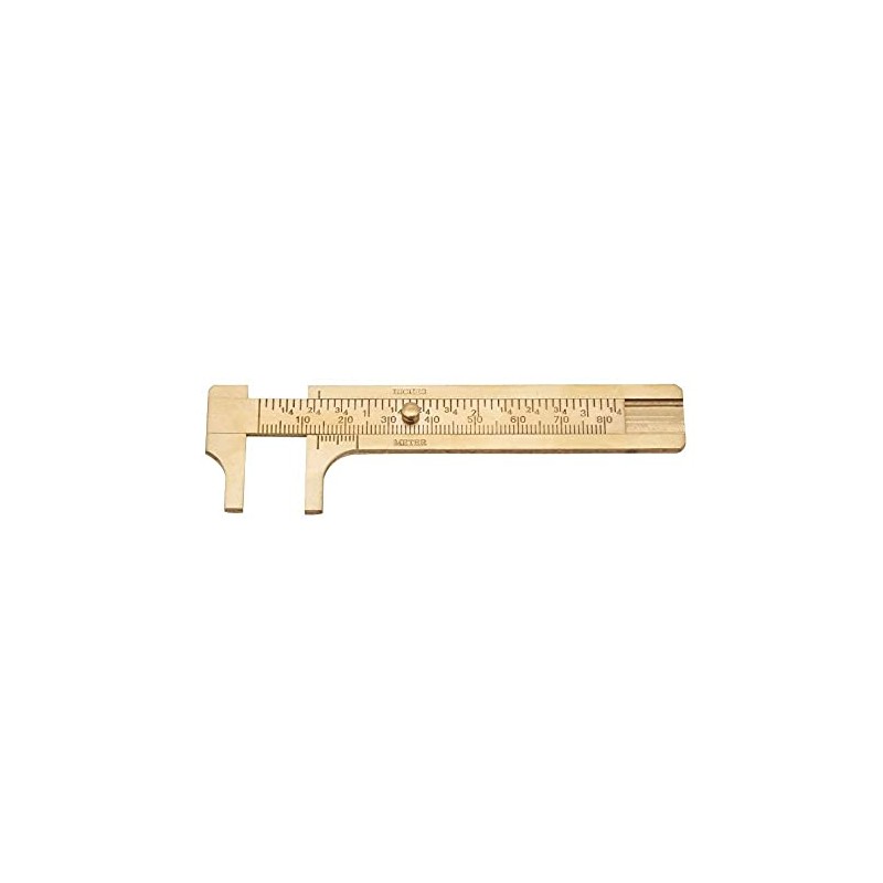 Vernier Caliper 1pc Mini Retro Brass Sliding Gauge Sliding Ruler