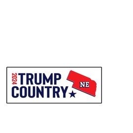 Trump Country NE 2024 Bumper Sticker Decal (3.37" x 9") | Peel & Stick | Political, Stickers, Politics, Republican, Trump, Vote