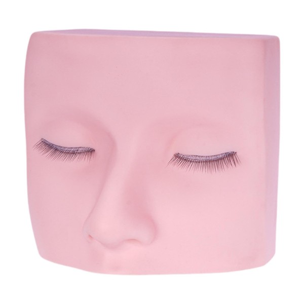 MagiDeal Lash Mannequin Head Face Flat Head Soft Touch with