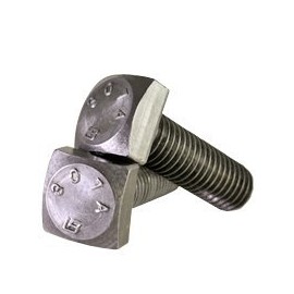 5/16"-18 x 3 1/2" A307 Grade A Square Head Bolt Plain, Partial, Size: 5/16"-18, Length: 3-1/2", Head: Square, Drive: External Square, Material: Steel, Finish: Plain (Inch) (Quantity: 50)