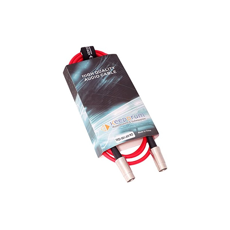 keepdrum MIDI-001 Midi cable 4m Red