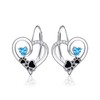 JZMSJF 925 Sterling Silver Paw Print Earrings Cute Puppy Cat