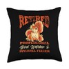 Retired Professional Bird Watcher And Squirrel Feeder Throw Pillow