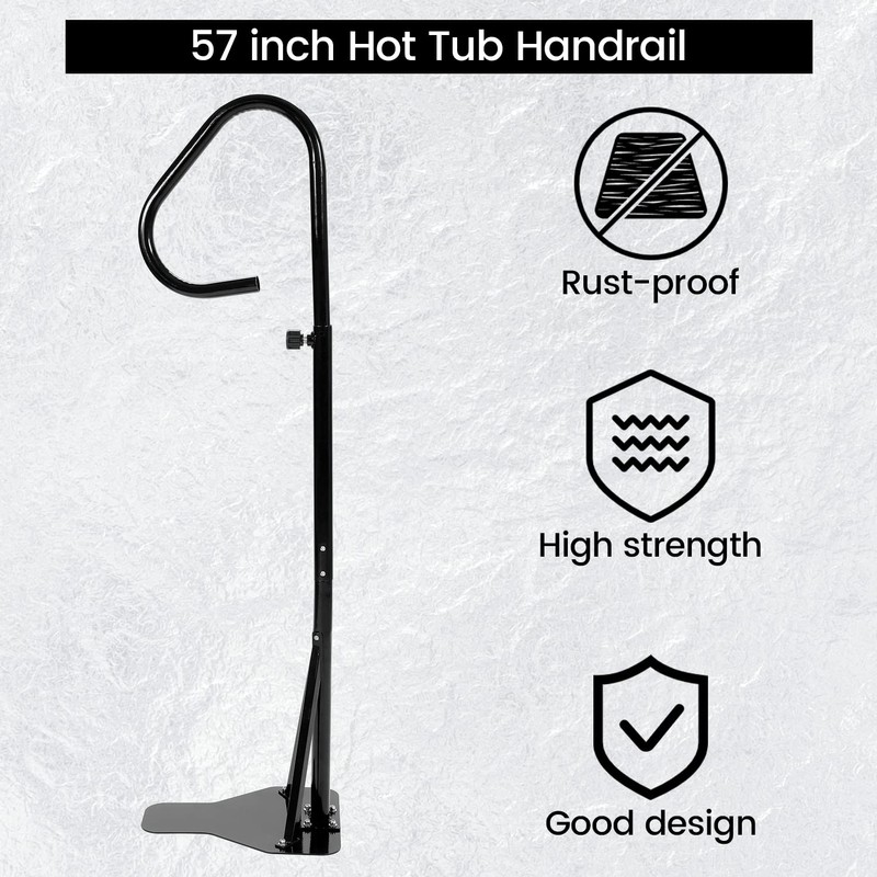 KUAFU 57"H Hot Tub Handrail Spa Safety Rail Hot Tub