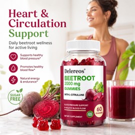 Beet Root Gummies for Daily Wellness – Vegan Energy Support Gummies for Women’s Daily Routine