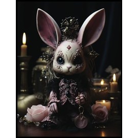 Gothic Pastel Stuffed Bunny Voodoo Doll, Design 3 (COLLEGE RULED NOTEBOOK): Embrace the Dark Whimsy and Unleash Your Creativity