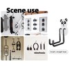 Hat and Coat Wall Mount Hook,4pcs Panda Hooks for Key