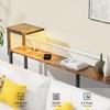 HLDIRECT 71 Inch Couch Table Behind Sofa with Double Storage
