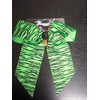 Animal Print Hair Bows, Lime/BLK