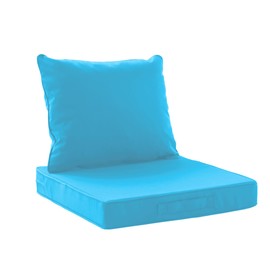 Codi Outdoor Chair Cushions for Patio Furniture 24x24, Waterproof Replacement Deep Seat Cushion for Outside Sectional Couch, Sofa, Washable Removable Cover with Handle & Adjustable Straps, Teal Blue