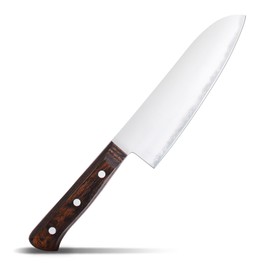Stainless Steel Triple Layer Wooden Handle Santoku 6.5 inches (165 mm)