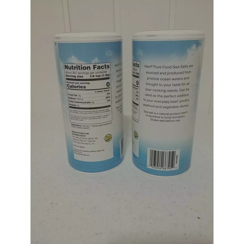 Hain Sea Salt _2 bottles 1 lb each