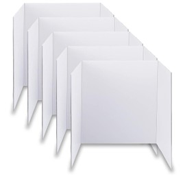 LonlyEagle Trifold Poster Board, 24" x 16", 3-Pack, White Corrugated Project Boards for Science Fairs, School Projects, Event Displays(not 48" x 36")