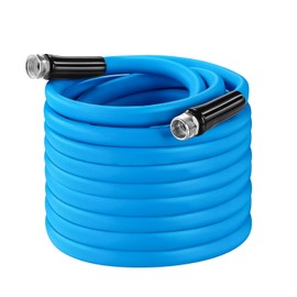 Zorpupoa Garden Hose 50ft 5/8", Non-Expanding Flexible Water Hose Heavy Duty PVC Hose Resistant Kink-Free, Hose Male to Female Fittings (50FT)