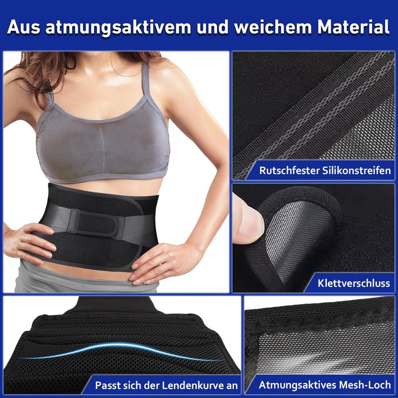 Jarade Microfibre Adjustable Back Support for Lumbar Support with Velcro