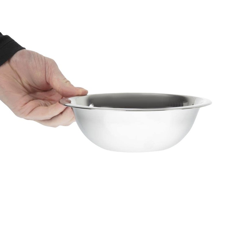 Vogue Stainless Steel Mixing Bowl 1 Litre, Silver, Size: 65(H)