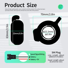 MUSELK Electric Bicycle FT-21X Thumb Throttle Right Handle Finger Throttle ，Speed Control for Ebike E Scooter Accessories Part,Compatible with 24V 36V 48V 60V 72V Lithium Batteries