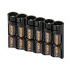 AAA Battery Storage Caddy by Storacell, Black, Holds 6 Batteries