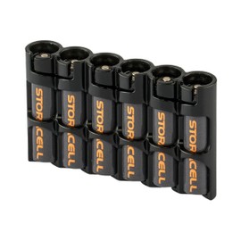 AAA Battery Storage Caddy by Storacell, Black, Holds 6 Batteries (Not included)