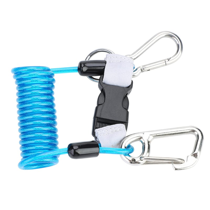 Walfront Diving Strap Anti Lost Spring Coil Strap Safety Emergency