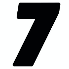 Dirt Digits DD43B-7 Black 4" High-Gloss Precision Die Cut Vinyl Number 7, 3 Pack