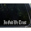 UUSticker 8"x2" in God We Trust Old English Font Car